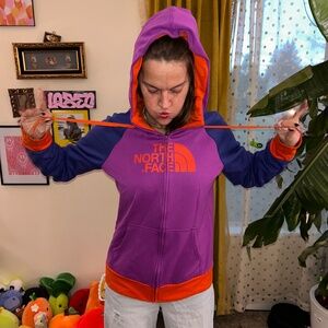 North Face colorblock hoodie